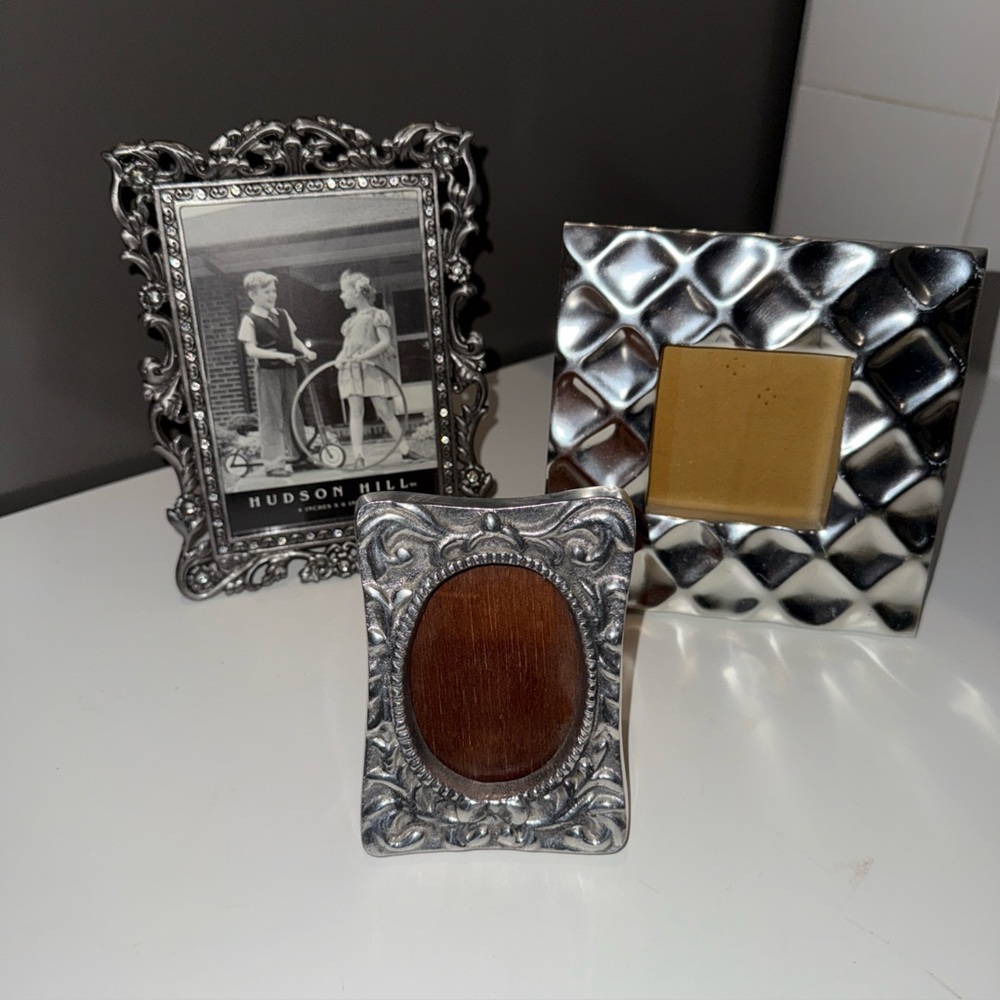 Silver Ornate Frame Trio